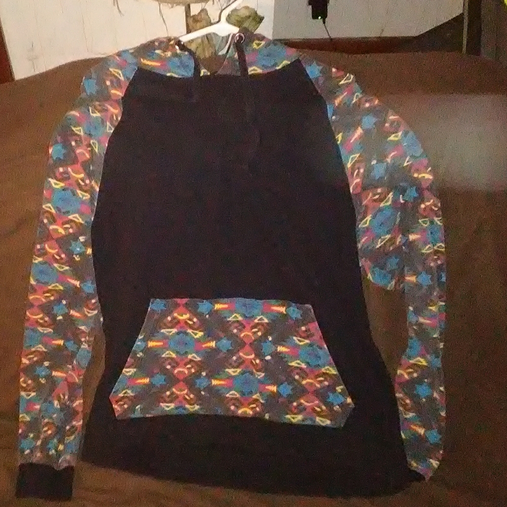 Black and Colorful Art Based Hoodie